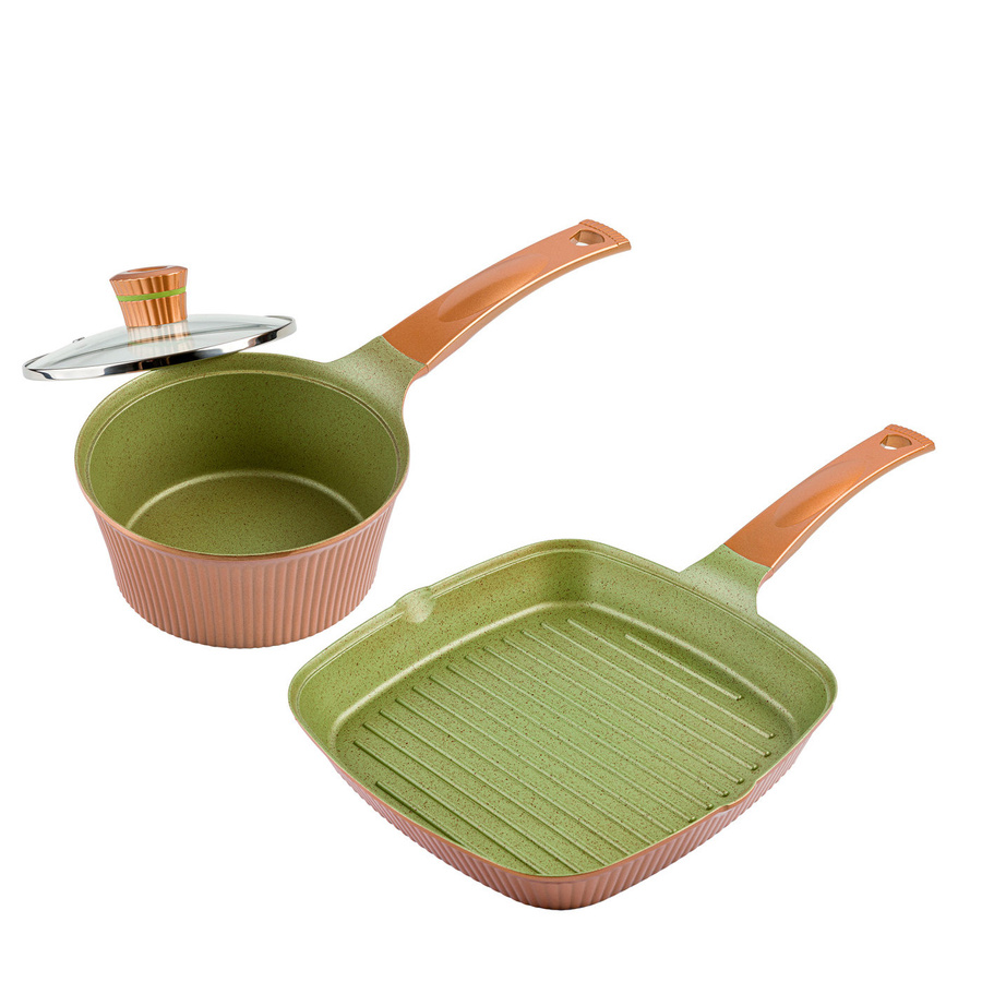 Patelnia grillowa i rondel na indukcję Florina Forest 28 cm i 1,7 l