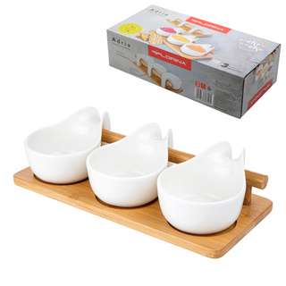 Miseczki do dipów Adria kpl. 3 szt. na podstawce Florina