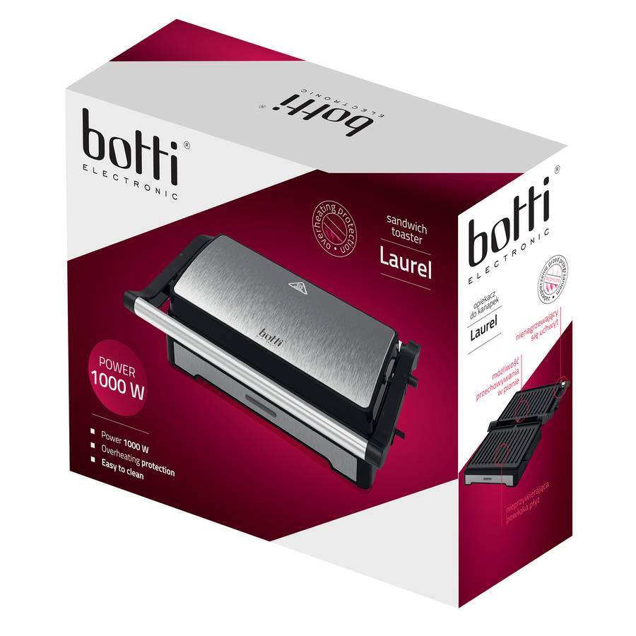 Opiekacz do kanapek panini Botti Electronic Laurel