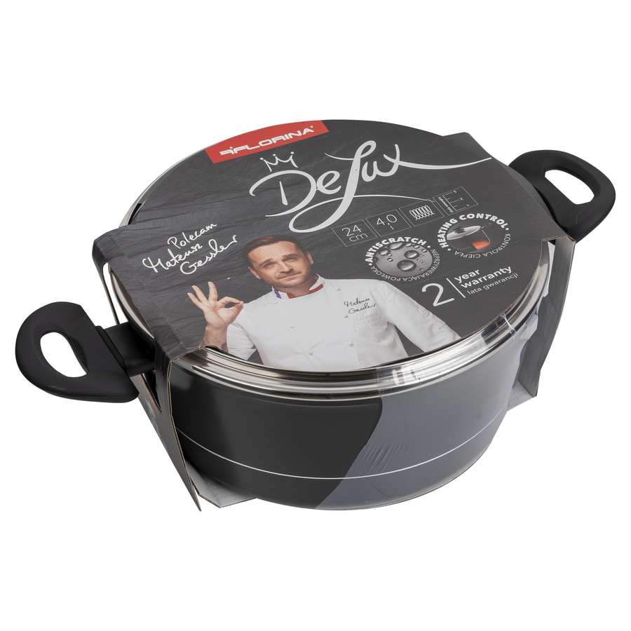 Garnek aluminiowy Florina Delux by Mateusz Gessler 24 cm 4 l