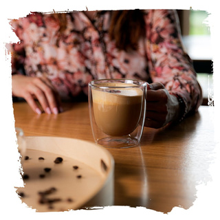 Zestaw 6 sztuk Szklanki termiczne z uchem double wall Florina Malachit 400 ml