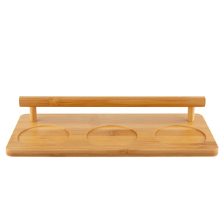 Miseczki do dipów na bambusowej podstawce Florina Adria 3 sztuki czarne