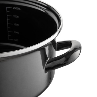 Garnek emaliowany Emalia Polska Pleszew Metalico 20 cm 2,9 l