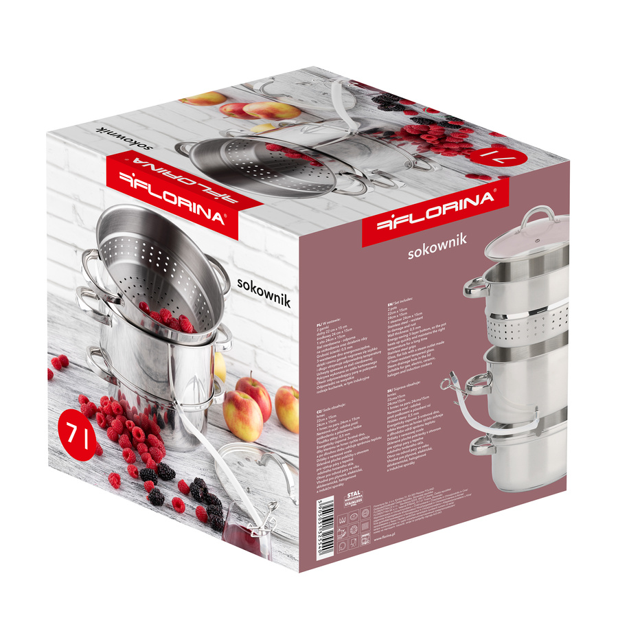 Sokownik na indukcję Florina 7 l z drylownicą