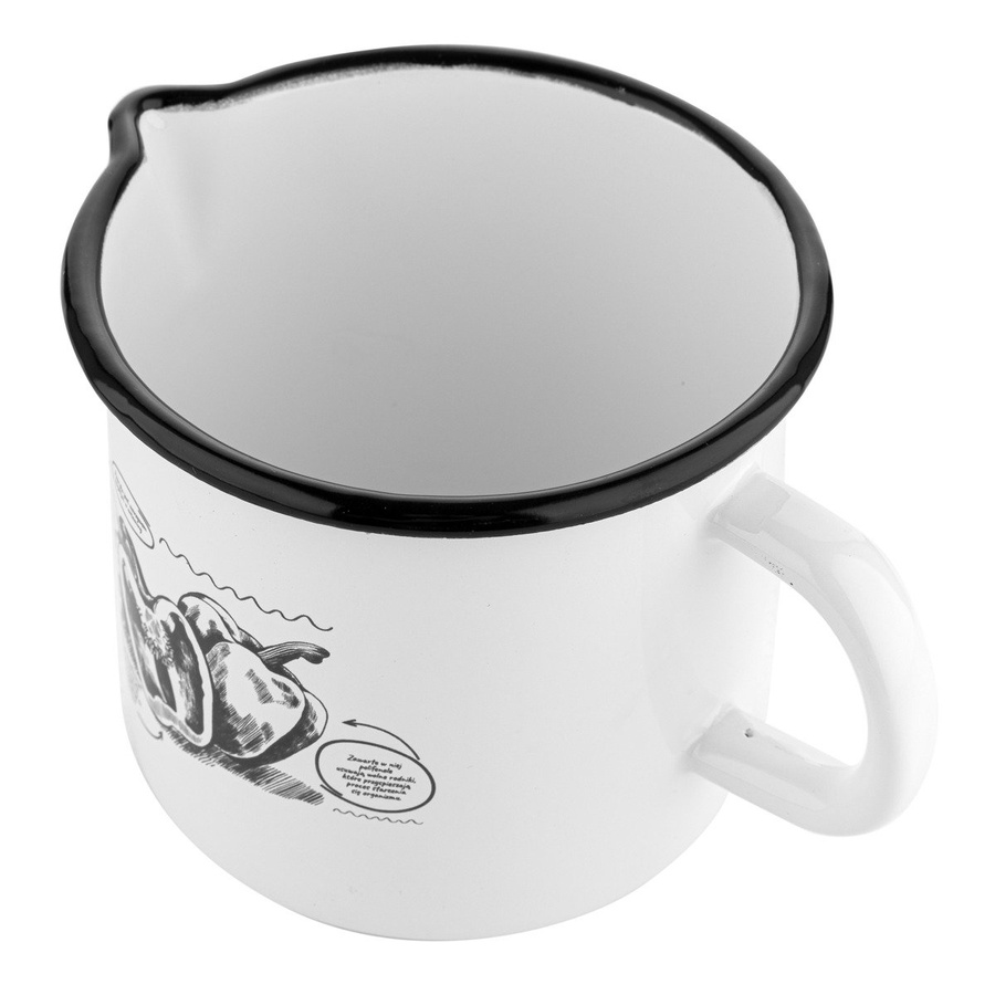 Kubek emaliowany prosty Emalia Polska Pleszew Bell 12cm 1,24 l