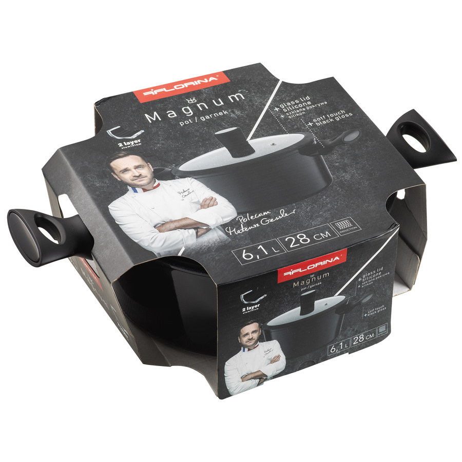 Garnek aluminiowy Florina Magnum 28 cm 6,1 l