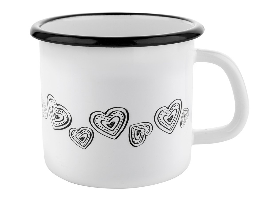 Kubek emaliowany Emalia Polska Pleszew Merrylove 9 cm 550 ml 