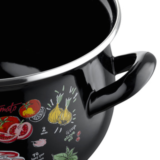 Zestaw garnków emaliowanych Emalia Polska Pleszew Lasagne 2,2 l i 3 l i 4,2 l i 5,3 l