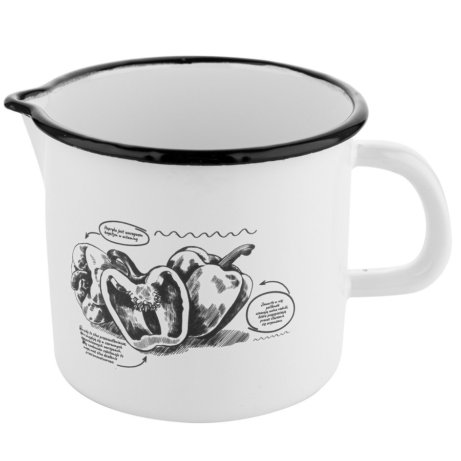 Kubek emaliowany prosty Emalia Polska Pleszew Bell 12cm 1,24 l