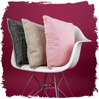 Poduszka Unique Living Jeans 45 x 45 cm grafitowa Miss Lucy