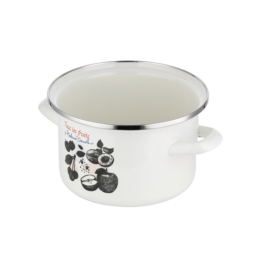 Garnek emaliowany Emalia Polska Pleszew Fruits by Mateusz Gessler 16 cm 2 l