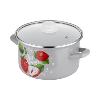 Zestaw garnków emaliowanych Emalia Polska Pleszew Dżem 16 cm; 18 cm; 20 cm; 22 cm | 2,1 l; 3 l; 4,1 l; 5,3 l