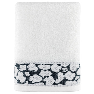 Ręcznik bambusowy w cętki leoparda Miss Lucy Leopard 70x140 cm biały