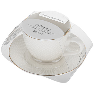 Filiżanka porcelanowa ze spodkiem Florina Tiffany 250 ml