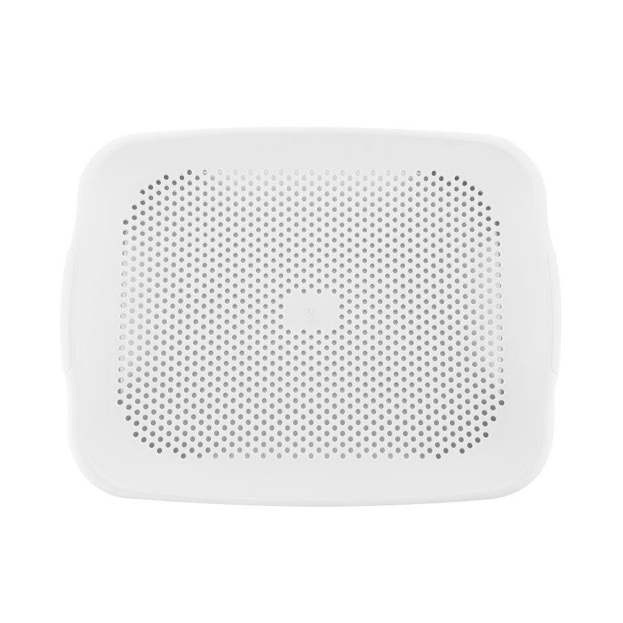 Deska do krojenia i cedzak durszlak Praktyczna 2 w 1 27,5 x 36,5 x 3 cm biała