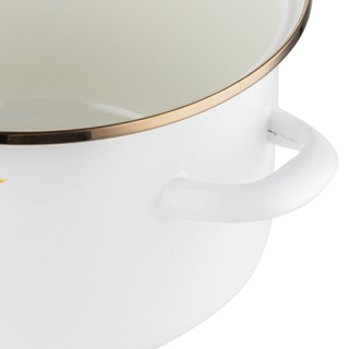 Garnek emaliowany Emalia Polska Pleszew Grzybki 18 cm 2,65 l