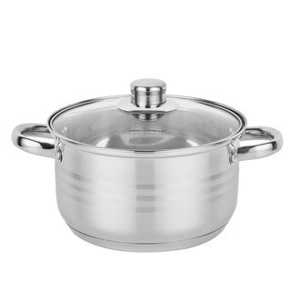 Komplet garnków nierdzewnych Florina Anter 3 paski 8-elementowy