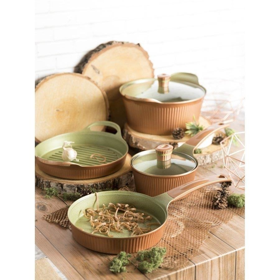 Garnek aluminiowy Florina Forest z pokrywką 24 cm 4 l