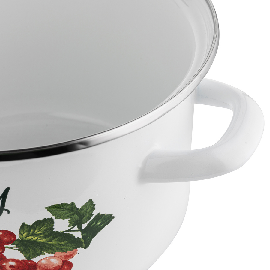 Garnek emaliowany Emalia Polska Pleszew Kalina 18 cm 2,65 l