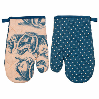 Komplet 2 rękawic kuchennych Miss Lucy Pepper 18x25 cm