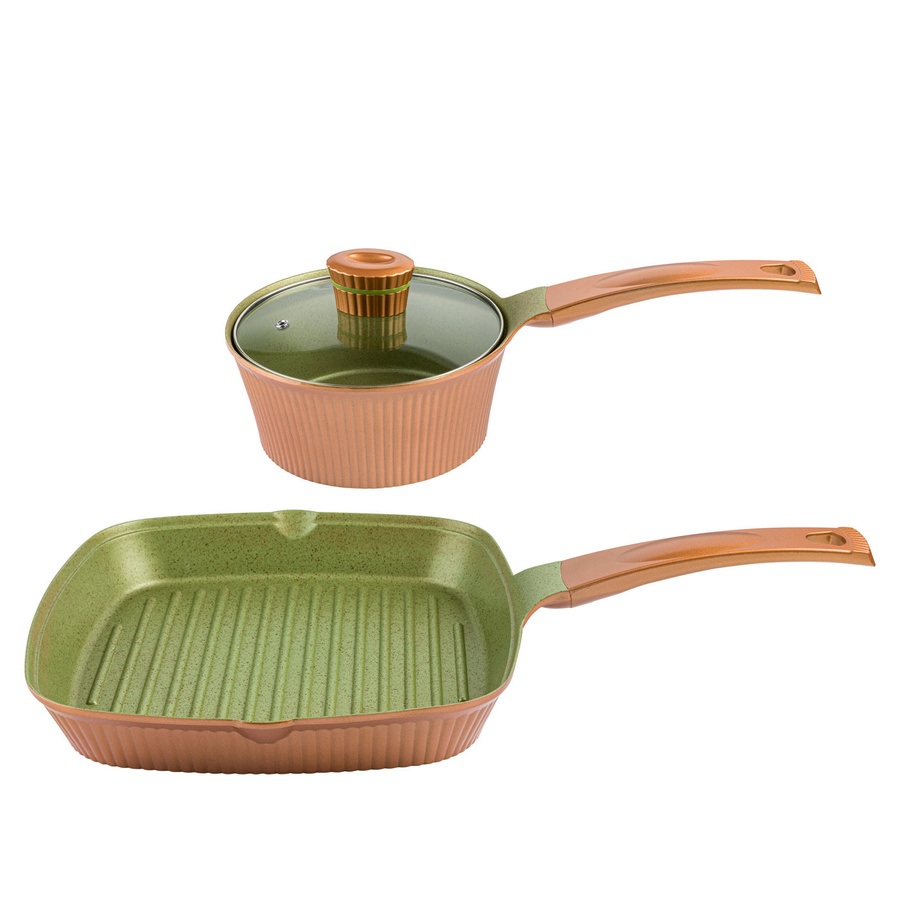 Patelnia grillowa i rondel na indukcję Florina Forest 28 cm i 1,7 l