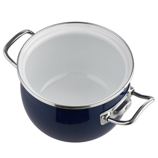 Garnek emaliowany Emalia Polska Pleszew Berry 20 cm 3,5 l granatowy