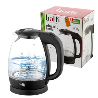 Czajnik elektryczny Botti Willy szklany 1,7 l czarny