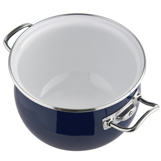 Garnek emaliowany Emalia Polska Pleszew Berry 22 cm 4,25  l granatowy