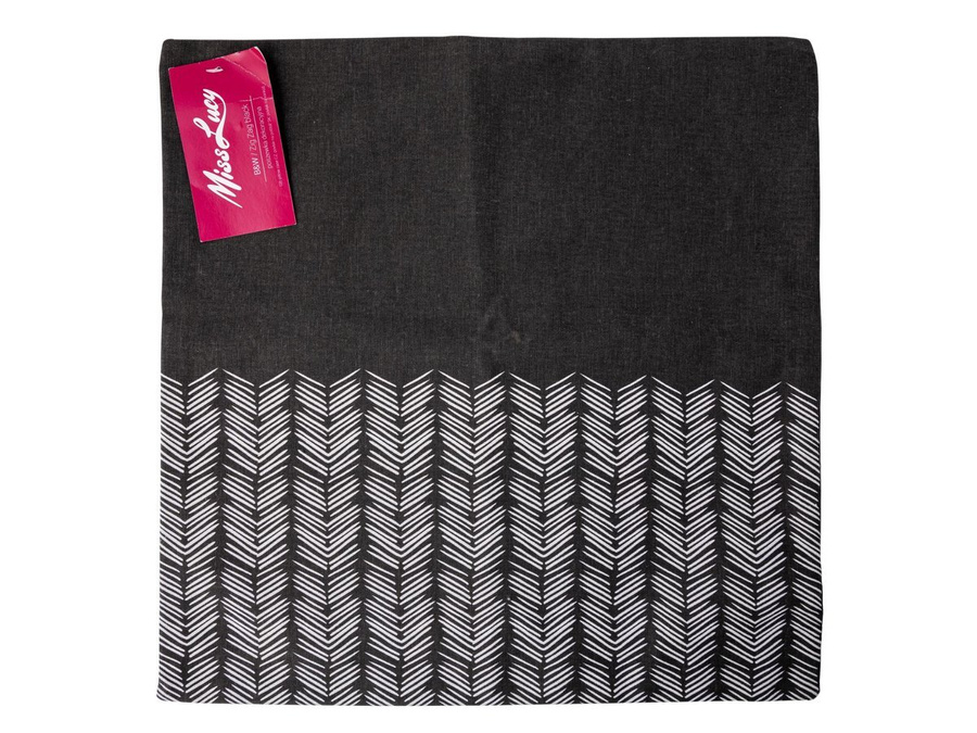 Poszewka Miss Lucy B&W Zigzag 40 x 40 cm czarna