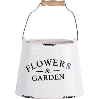 Doniczka ceramiczna Florina Decor Flowers Garden 13 cm biała