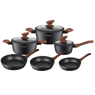 Zestaw garnków aluminiowych Florina Master Black 9el.