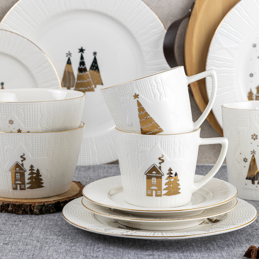 Salaterka Florina Golden Christmas Tree 13 cm