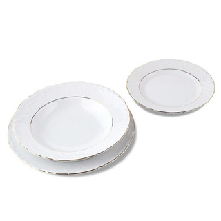 Talerze Ćmielów Rococo 6 osób 18 sztuk