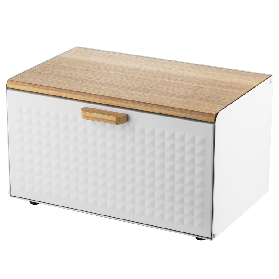 Zestaw kuchenny chlebak i 3 pojemniki na kawę herbatę cukier Florina Cube biały