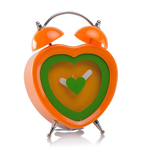 Zegar z budzikiem dla dzieci Koro pomarańczowy baterią Florina