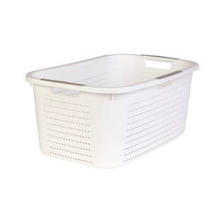 Kosz do magla Rotho Country 40 l 59x39x25 cm biały