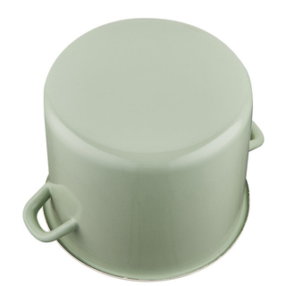 Garnek emaliowany Emalia Polska Pleszew gładki zielony 8 l