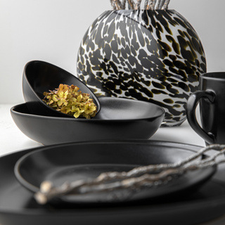 Talerz deserowy Florina Gaja Black 21,5 cm