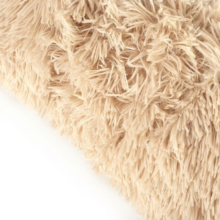 Zestaw Miss Lucy Futrzak Koc 150x210 cm + 2 x Poszewka 40x40 cm beżowa