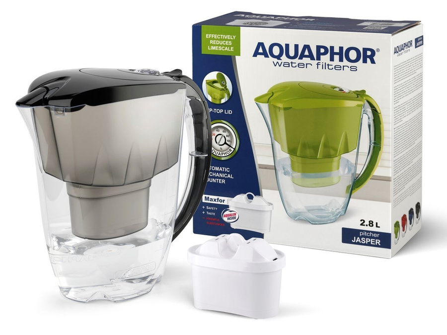 Dzbanek filtrujący wodę Aquaphor Jasper 2,8 l czarny + wkład filtrujący B25