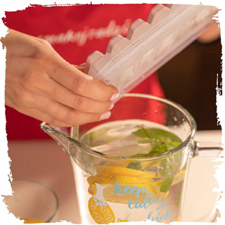 Foremka do lodu Praktyczna prostokątna różowa