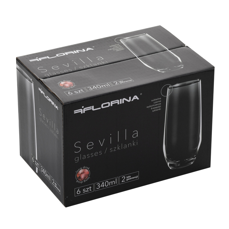 Komplet szklanek long drink Florina Sevilla 340 ml 6 sztuk