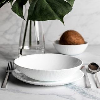 Komplet zestaw serwis obiadowy Coconut 43 elementy 12 osób