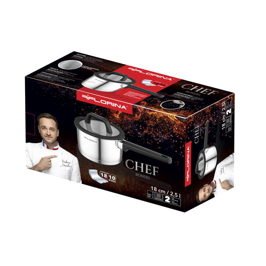 Rondel ze stali nierdzewnej Florina Chef by Mateusz Gessler 18 cm 2,5 l