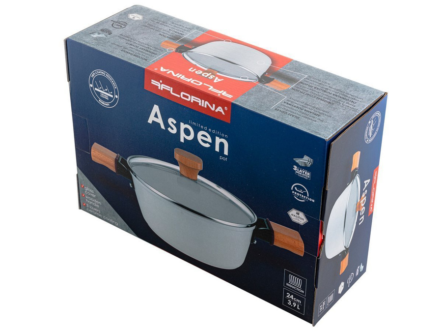 Komplet garnków z patelnią + czajnik elektryczny Botti Electronic Aspen