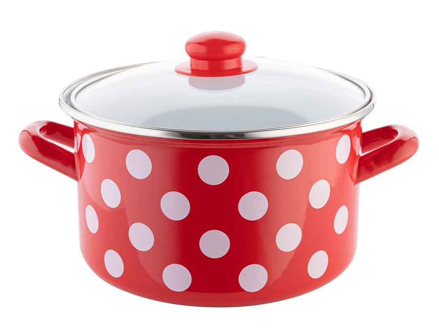 Zestaw garnków emaliowanych Emalia Polska Pleszew Retro - 16/18/20/22 cm