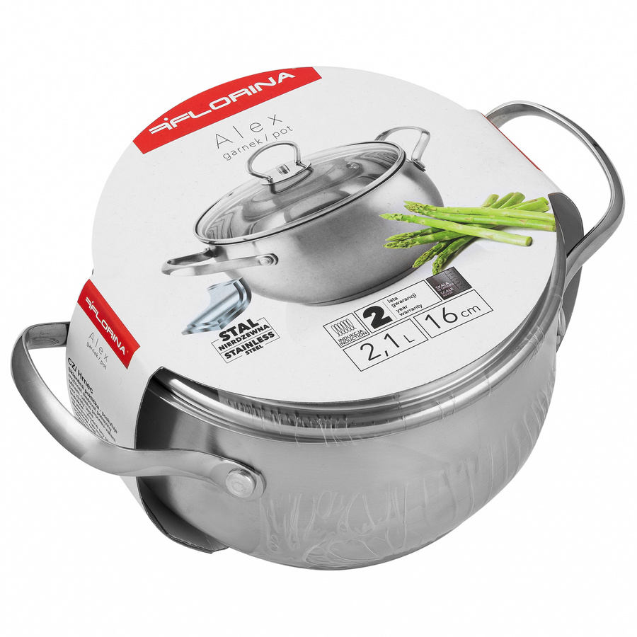 Garnek nierdzewny Florina Alex satyna 16 cm 2,1 l