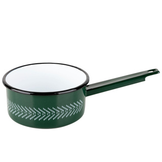 Rondel emaliowany Emalia Polska Pleszew Boho 16 cm 1,6 l zielony