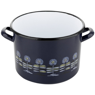 Garnek emaliowany prosty Emalia Polska Pleszew Polino 22cm 6,25l