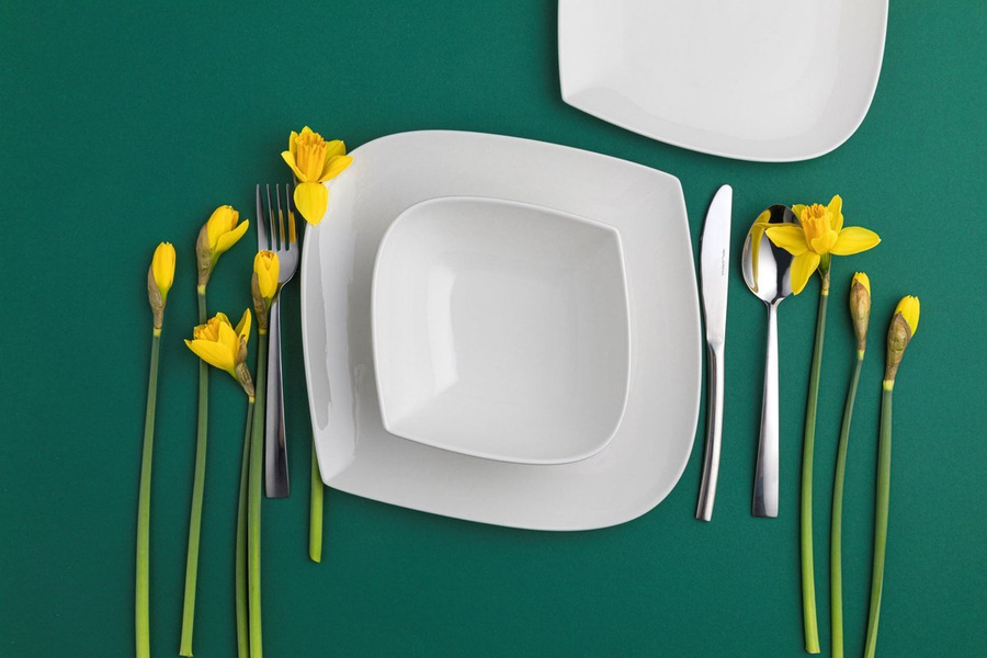 Talerze Florina Moss komplet 18 elementów / 6 osób